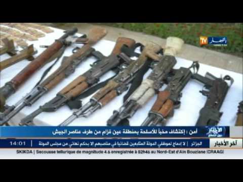 بالفيديو الجيش الجزائري يكتشف عن مخبأ للأسلحة في منطقة عين قزام
