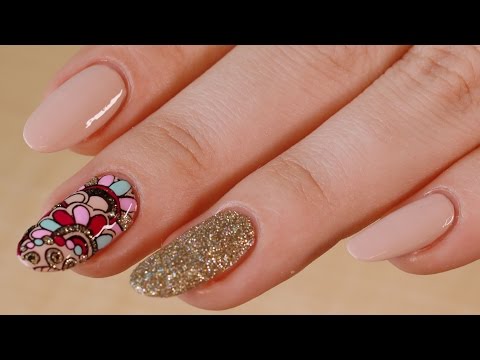 تعلمي طريقة مناكير ربيعي بتقنية الطبع على الأظافر