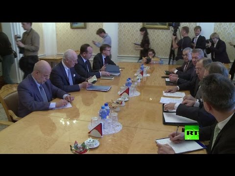 شاهد لافروف يلتقي دي ميستورا في العاصمة موسكو