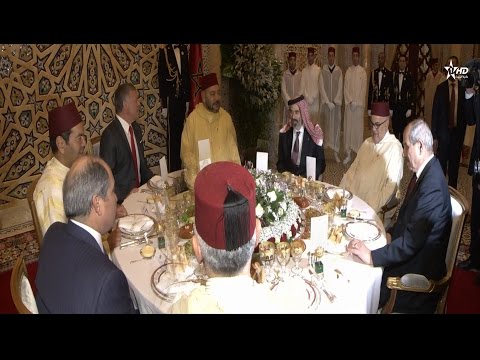 شاهد مأدبة عشاء على شرف العاهل الأردني في المغرب