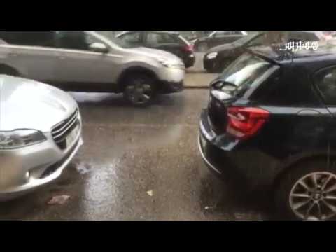 شاهد تساقط البرد في مدينة الدار البيضاء