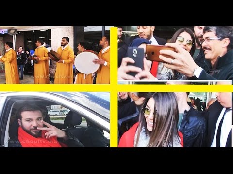 أجواء رائعة لحظة وصول الكوبل التركي منار ومحمود أبطال مسلسل سامحيني