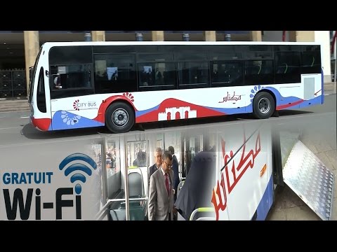 شاهد تجديد أسطول حافلات النقل الحضري في مكناس