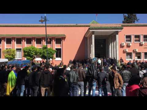 وقفة احتجاجية أمام محكمة الاستئناف في مراكش