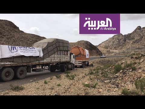 ميليشيات الحوثي تحتجز في ذمار ناقلات محمّلة بالمواد الغذائية