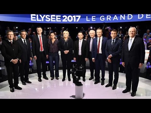 بالفيديو مناظرة ساخنة جَمعتْ المرشحين الـ 11 للانتخابات الرئاسية في فرنسا