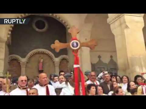 بالفيديو مسيحيو قراقوش العراقية يحتفلون بعيد أحد الشعانين