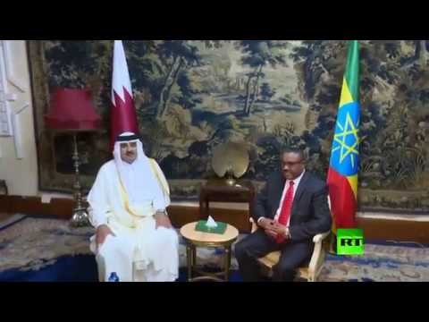 بالفيديو أمير قطر الشيخ تميم بن حمد آل ثاني يزور إثيوبيا