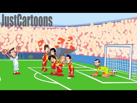 شاهد مقطع كارتوني يسخر من ثلاثية اليوفي في شباك برشلونة