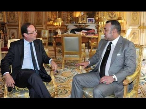 شاهد  استقبال مميز لملك المغرب في قصر الإليزيه