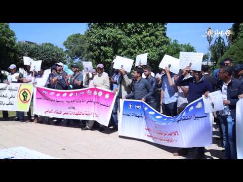 شاهد احتجاج حاملي الشهادات العليا