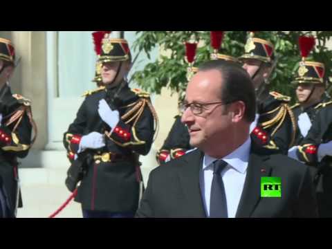 شاهد هولاند يُغادر قصر الإليزيه