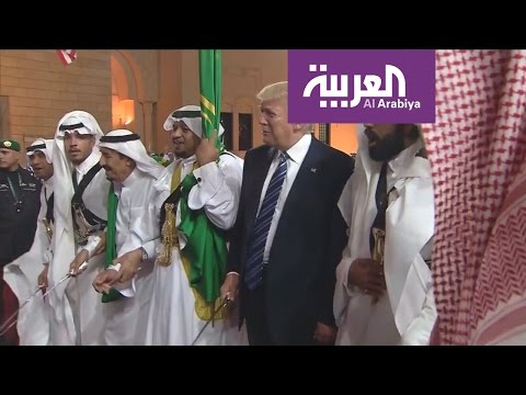 بالفيديو مشاهد جديدة من مراسم استقبال الرئيس ترامب