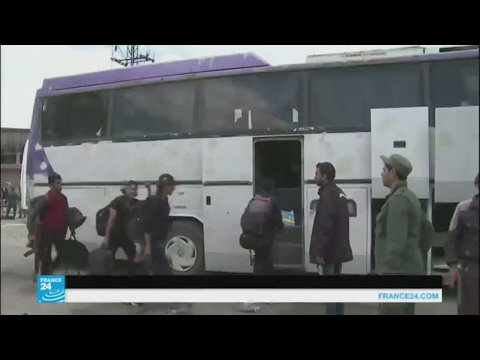 بالفيديو إجلاء آخر المسلّحين من مدينة حمص السورية