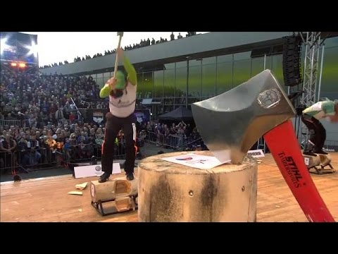 شاهد انطلاق بطولة عالمية لتقطيع الخشب في هامبورغ