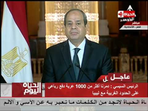 الرئيس السيسي يعلن توجيه ضربة لمعسكرات تدريب الإرهاب