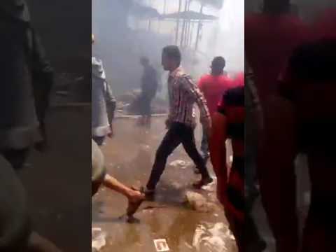 شاهد حجم الدمار الهائل إثر الحريق في سوق إمبابة