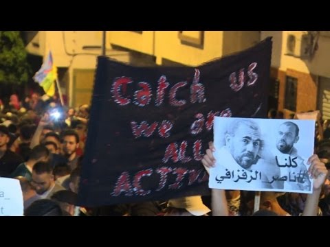 شاهد الاحتجاجات الشعبية تتواصل في منطقة الريف