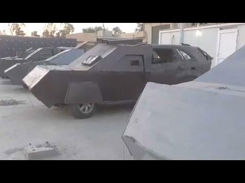 شاهد حجز عربات انتحاريي داعش في الموصل