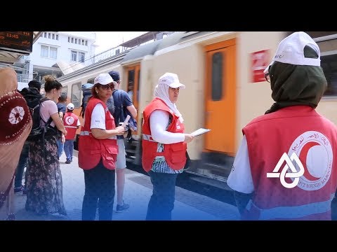 شاهد مكتب السكك الحديدية يطلق حملة للتوعية بمخاطر العبور العشوائي