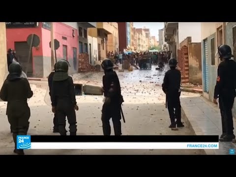 اندلاع صدامات بين متظاهرين والشرطة المغربية