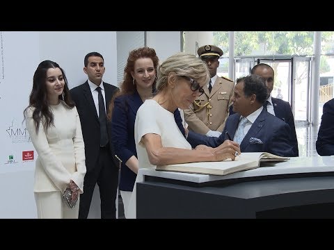 شاهد عقيلة الرئيس الفرنسي تزور معرض أمام بيكاسو في الرباط