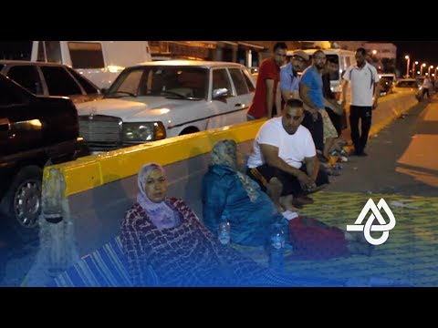اعتصام ممتهني التهريب المعيشي في باب مليلية