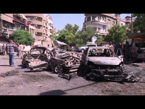 شاهد تسعة قتلى في التفجير الانتحاري شرق دمشق