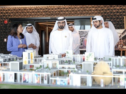 شاهد محمد بن راشد يزور حي دبي للتصميم