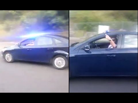 شاهد سيارات شرطة تسرق أفراد الجالية القادمين من هولندا