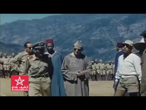 شاهد فيديو نادر للملك الحسن الثاني والجنرال أوفقير والمهدي بنبركة