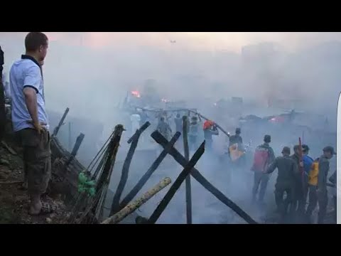 شاهد حريق هائل في جوطية مولاي دريس