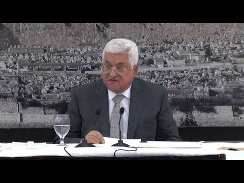 شاهد الرئيس عباس يعلن تجميد الاتصالات مع إسرائيل