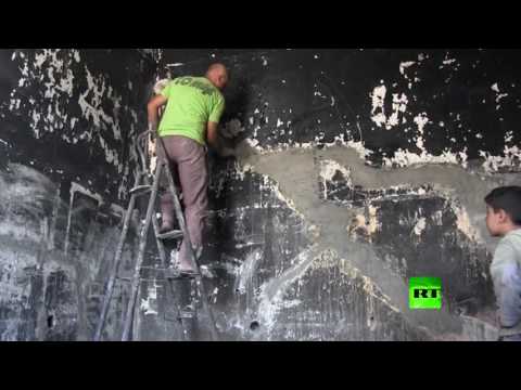 شاهد أعمال ترميم في جميع أنحاء حلب
