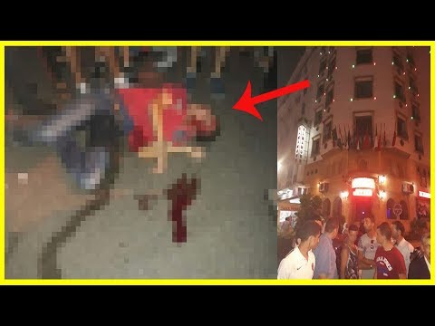 شاهد مشادة كلامية بين حارس ملهى ليلي وزبون تنتهي بدماء
