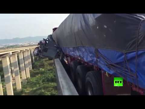 حادث سير مروع على طريق سريع في الصين