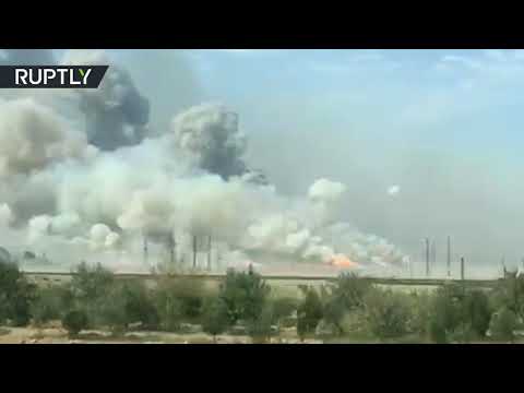 انفجار ضخم يهز مستودعًا للأسلحة في أذربيجان