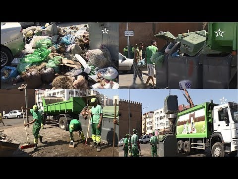 شاهد مهمة عمال النظافة مع مخلفات ذبائح عيد الأضحى في سلا