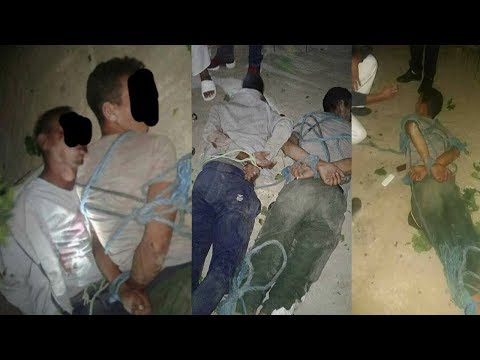 شاهد أهل شفشاون يعتقلون لصًا ويكبلونه بطريقة عجيبة
