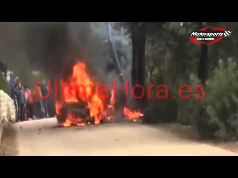 فيديو نجاة سائق ووفاة مساعده في رالي مايوركا