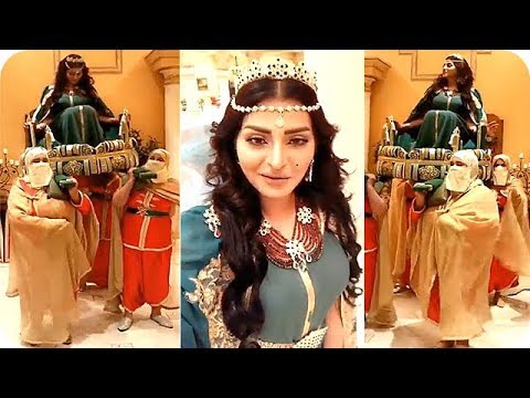 ريم عبدالله في جلسة تصوير مغربية