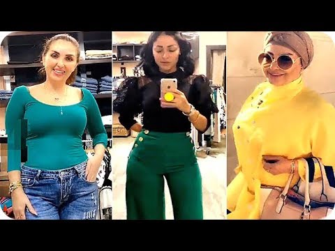 هيا كرزون تتسوق في معرض ملابس فخم