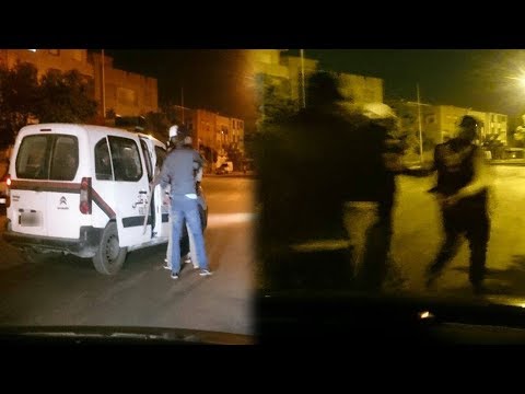 لحظة اعتقال رجل حاول اغتصاب فتاة