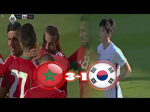 شاهد أهداف مباراة المنتخب المغربي وكوريا الجنوبية