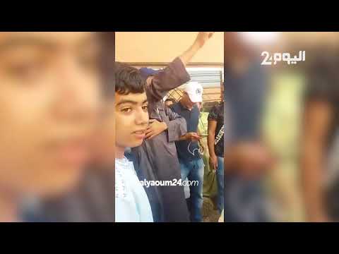 شاهد مواطنون يحتجون في تامري قرب أغادير المغربية