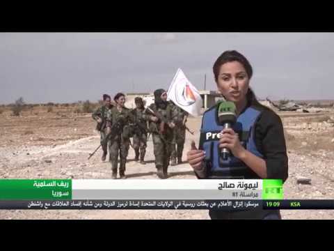 شاهد كتيبة نسائية رديفة للجيش السوري في حماة