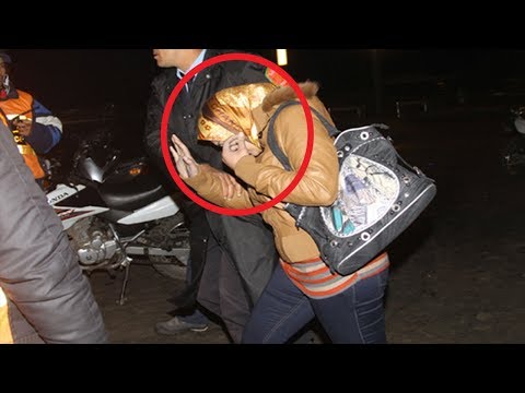 شاهد كيفية اعتقال سيدة رفقة صديقها