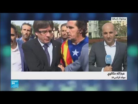 شاهد زعيم كتالونيا في موقف صعب