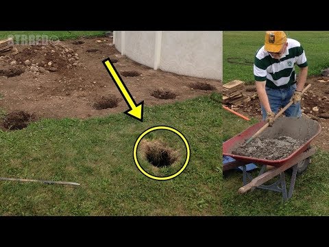 استهزءوا به جيرانه لعمله هذه الثقوب، وبعد شهور عبروا عن إعجابهم