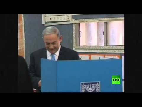 فيديو نتنياهو يدلي بصوته في الانتخابات الإسرائيلية